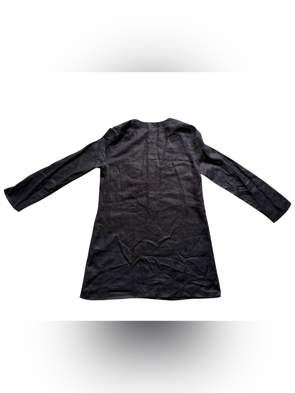 Reformation Ostuni Linen Mini Dress Womens Small Black V Neck Quiet Luxury NWOT - Picture 5 of 7